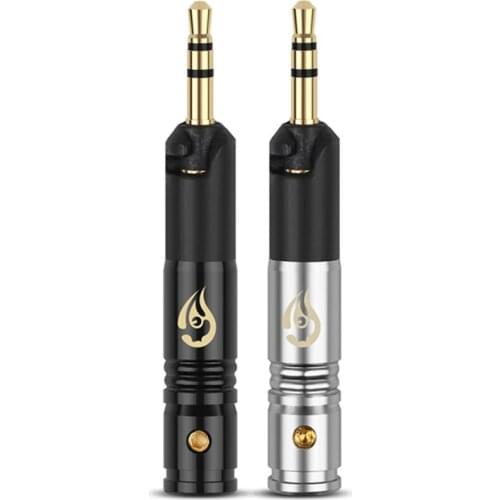 2pcs 3/32" 2.5mm Jack Plug Connectors 3 Poles Male For r70 M50X M40X Headphone Audio Adapter Gold Plated Solder 4.0mm Wire Hole