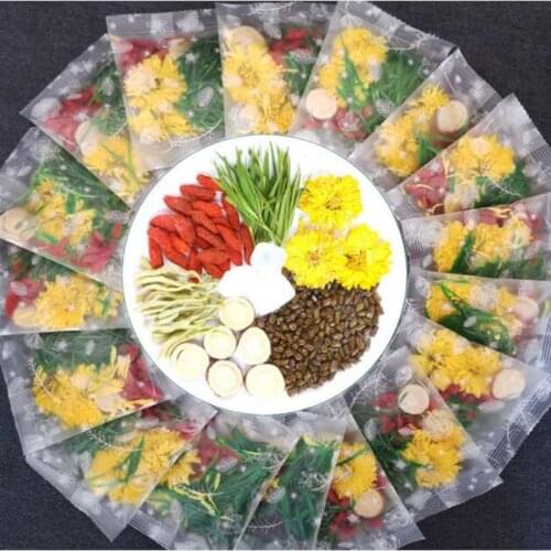 30 small bags Honeysuckle, chrysanthemum, medlar, cassia seed, rock sugar, light bamboo leaves, licorice tablets, breath