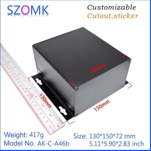 4 pcs 72*150*130mm hot sales customizable extrusion aluminum enclosure housing project box szomk aluminum case instrument box