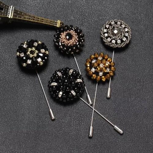 5 PCS/ LOT ,fashion mens brooch ,top new fashion cardigan clip made of metal and crystals