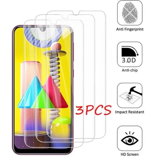 3Pcs armored case for samsung galaxy m31 phone cover m 21 m 31s sansumg m30s galaxy a 71 31a protective sheet glass film