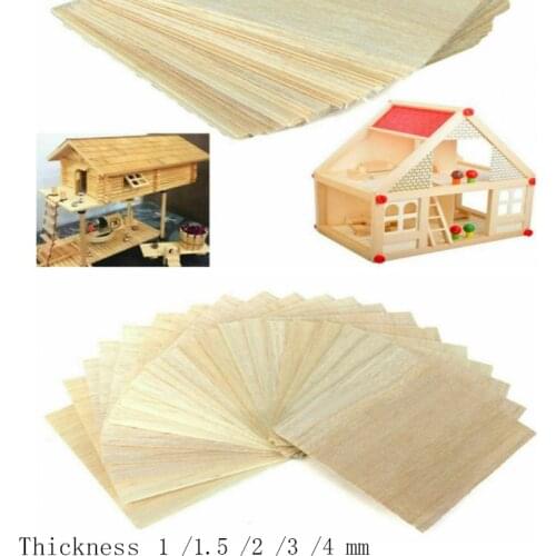 Various Sizes Wooden Plate Balsa Wood Sheets for DIY House Ship Aircraft Boat Model Toys 100*100 150*100 200*100 300*100X1MM