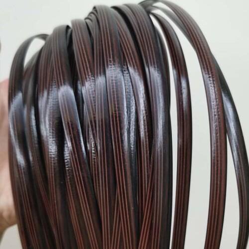 500g 8mm Coffee Stripes PE Flat Synthetic Rattan Material For Knit Repair Home Furniture Chair Table Sofa Basket Handmade Decor