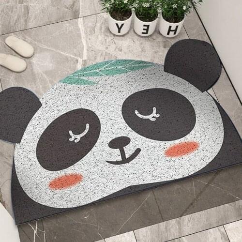 Cartoon Animal Welcome Mat Sand Scraping Door Entrance Hallway Bath Non-Slip Rug Dust Removal Carpet Wire Loop Footpad Doormat
