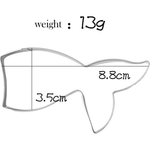 Creative Stainless Steel Biscuit Mold Fish Tail Mould DIY cake /Fruit/Biscuit Stainless Steel funny Dough making mold