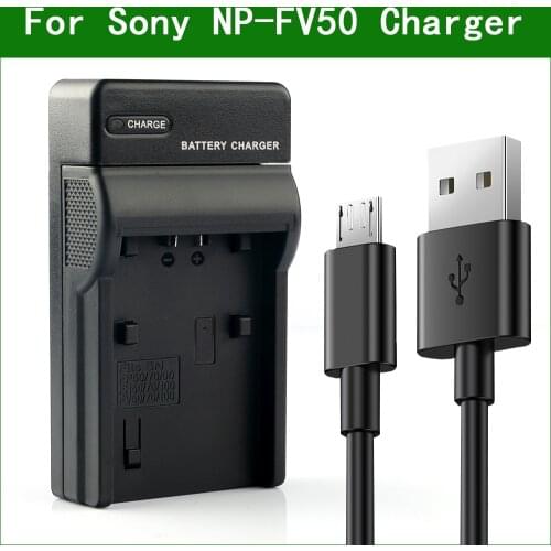 LANFULANG NP-FV50 NP FV50 USB Camera Battery Charger for Sony HDR- CX350E CX510E CX550E CX580E CX610E CX700E PJ20 PJ30E PJ50E
