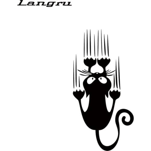 Langru New Style Car Styling Cat Pattern Personality Car Sticker Funny Animal Vinyl Decal Jdm
