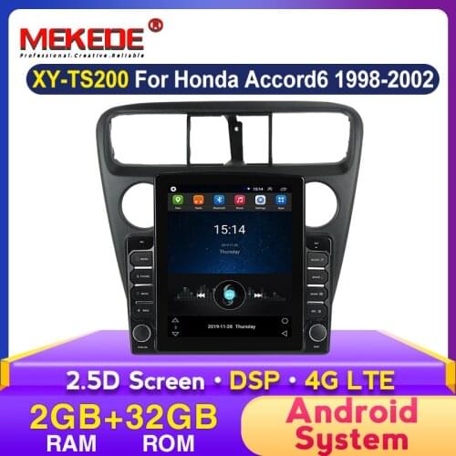 MEKEDE 2G RAM 2.5D Screen For Honda Accord6 Accord 6 1998-2002 Android Multimedia Stereo Audio Navigation GPS Player 4G LTE DSP