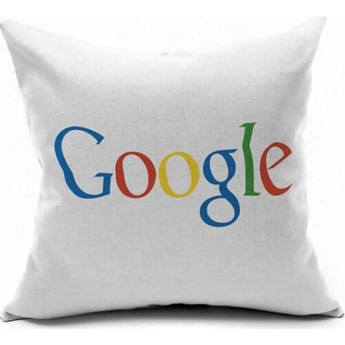 World Google Internet Technology Symbol Logo Internet Cute Pillow Massager Decorative Pillows Cover Euro Home Decor Gift