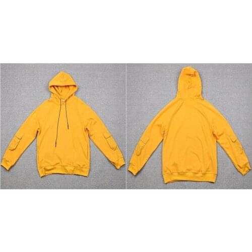 Mens Hooded Sweatshirt Raglan Sleeve / Sleeve Tactical Pocket Design / Taichi Essentials Pullover c2