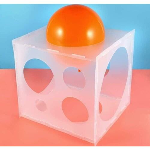 11 Holes Balloon Sizer Measurement Tool Box Cube Template Plastic Box For Birthday Party Wedding Party Decorations