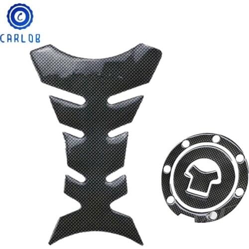Carlob 2Pcs Carbon Fiber Motorcycle Tank Cap Sticker Stickers Tank Stickers For Honda CBR RVF VFR CB1300 CBR1000RR CBR600R CB400
