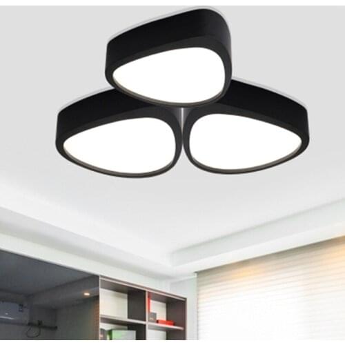 Noridc Simple DIY Metal Led Ceiling Lights Lustre Acrylic Bedroom Dimmable Led Ceiling Lamp Led Ceiling Lighting Lights Fixtures