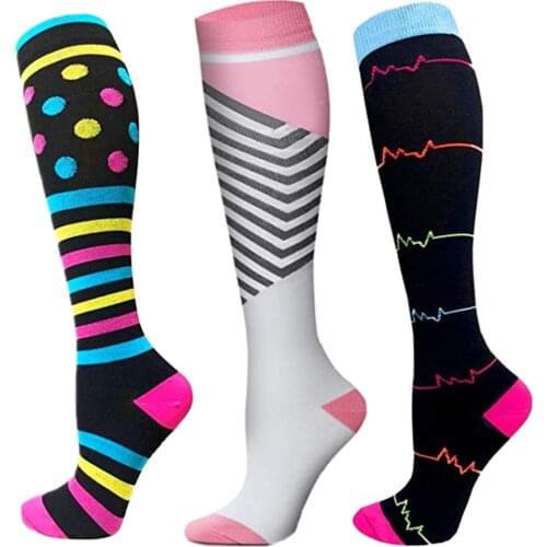 Compression Socks Men Women Nylon Outdoor Sports Crossfit Socks Marathon High Long Golf Stockings Running Socks
