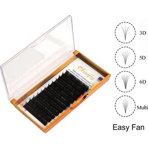 3D/5D/6D Easy Fan Volume Lashes Auto Bloom Eyelash Bundles Loose Premade Fan 10D Cluster Eyelashes Individual Faux Mink Lashes