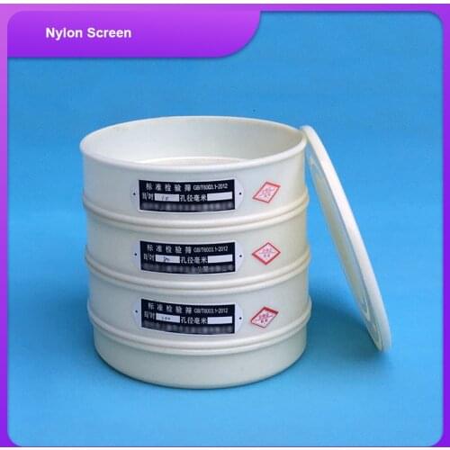 Plastic Sieve Standard Inspection Test Sampling Sieve Plastic (PVC) Frame Nylon Screen R20 cm 10-200 Mesh / Aperture 2.5-0.063mm