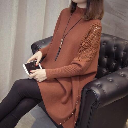 ZJZLL Fashion Clothing Loose-Fitting Latest Hollow Out Tassel Sweater Pullover Women Turtleneck Shawl Sleeves Cloak Ponchos Cape