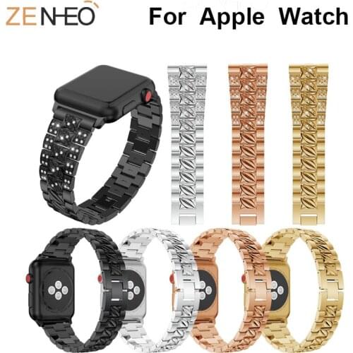 Luxury Fashion strap For Apple Watch Band suitable Series 4 3 2 1 38mm 42mm watchband Bracelet Smart Accessories Wrist 44mm 40mm