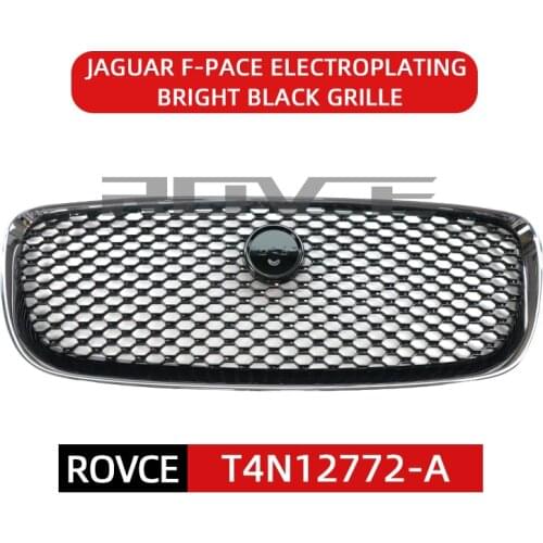 ROVCE For Chrome/Black Car Grill Front Bumper Upper Mesh Grille ABS For Jaguar F-PACE T4N127772