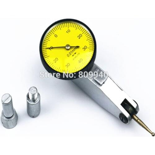 Lever Dial Indicator 0-0.8mm Shockproof Dial Test Indicator With Mini Universal Flexible Magnetic Base + 10mm Dial Indicator