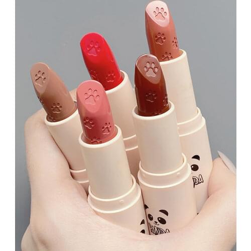 Cute Smooth Lipstick Non-Stick Cup Lightweight Matte Waterproof Velvet Foggy Moisturizing Lipstick Makeup Cosmetics Maquillaje