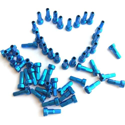 Super Light Primwon MV Blue Nipple 14G 2.0 14mm Round Head Aluminum Alloy Nipples Road Mountain Bike Wheels Strong Spoke Nipple