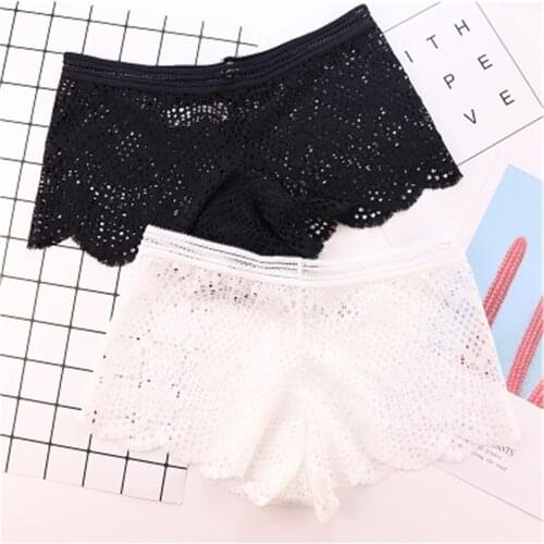 Briefs Women Sexy lace fabric hollow out, Middle Waist Cotton CROTCH OTAIRA briefs TB12