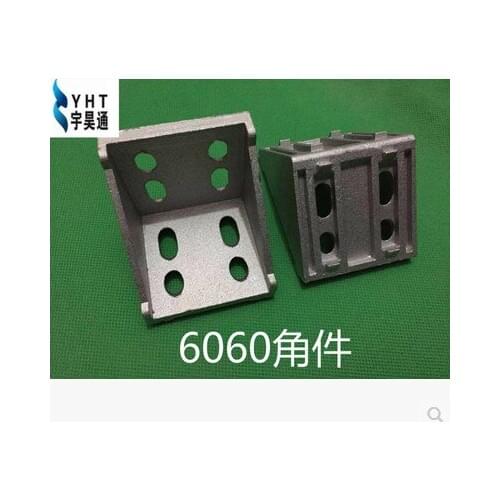 5pcs/lot 6060 corner fitting angle aluminum L connector bracket fastener match use 6060 industrial aluminum profile