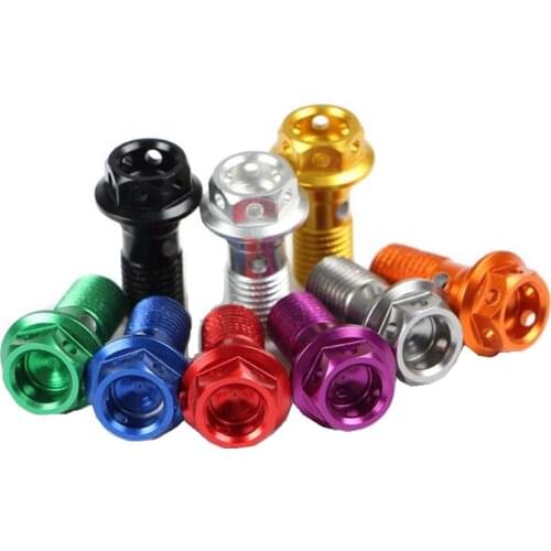 Universal CNC Motorcycle Titanium Alloy Banjo Bolt Oil Drain Screw / Hollow Screw 1.25mm For Brake Hose Caliper Master Cylinder