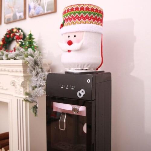 Drinking Bucket Cartoon Snowman Dust cover Christmas Home Decorations Santa claus Elk Water Dispenser Barrel Cover Home Layout