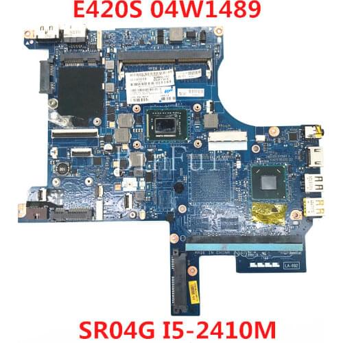 High quality For Lenovo Thinkpad Edge E420S Laptop motherboard 04W1489 With SR04G I5-2410M CPU 100% full Tested