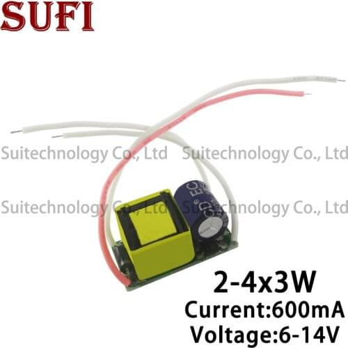 6W 9W 12W High quality LED Driver 2-4x3W Power Supply 2x3W 3x3W 4x3W 600mA DC6-14V Lighting Transformers for LED lights