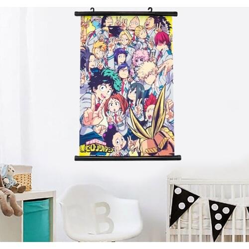 Janpnese Anime My Hero Academia Posters Wall Painting Canvas Scroll Hanging Pictures Art Painting Home Room Decoration Aesthetic