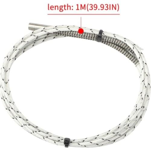 K92F 3D Printer MK8 Hot End E3D V6 Heated Block Cartridge Heating Pipe 65W/24V 1M/39.37in