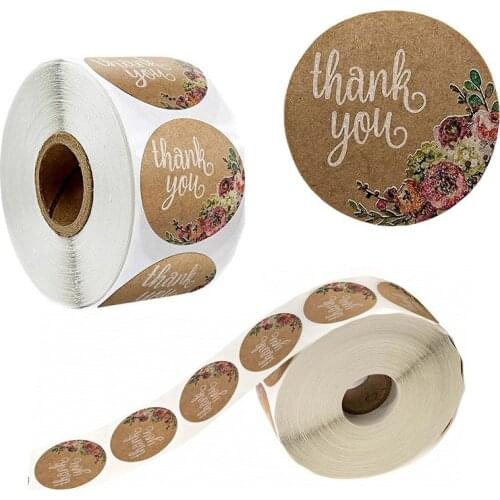 500 pcs Floral Paper Stickers Sealing Labels Handmade Sticker