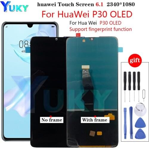 6.1 "Super Amoled Voor Huawei P30 Lcd ELE-L29 ELE-L09 ELE-AL00 Lcd Touch Screen Huawei P30 Digitizer Display Vervangen Voor