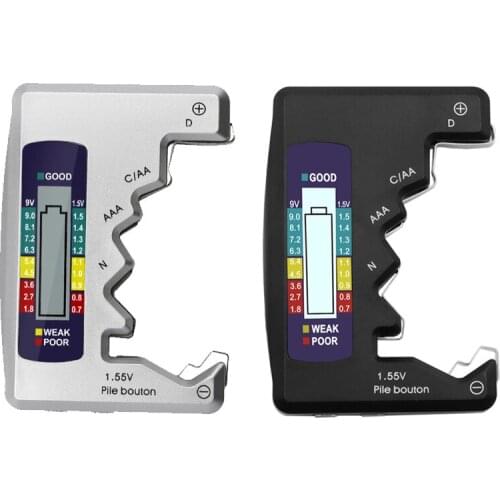 Digital Battery Tester Battery Capacity Detector For C/D/N/AA/AAA/9V 6F22 Batteries /1.55V button cell