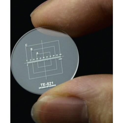 Microscope Micrometer Slides 20.4mm Optical Glass Eyepiece Reticle Microscope Ocular Micrometer Slides for Olympus c Series Ocul