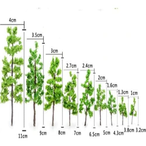 50PCS Iron Wire Model Trees Scale N Z 3.8cm Model Train N Scale 3813 Terrarium Miniatures 1:25-1:300 Model Building Kits