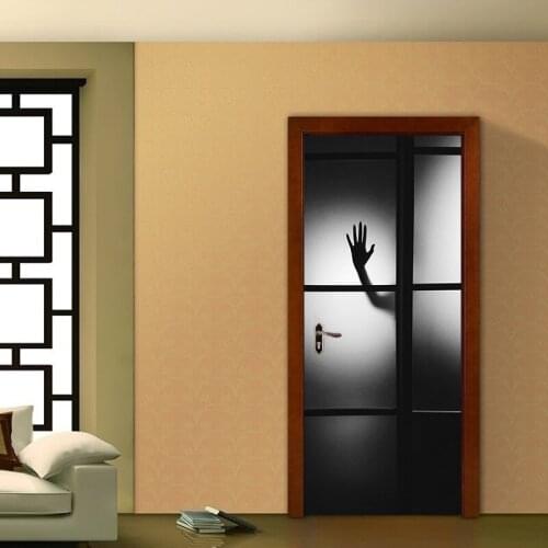 2pcs/set scared shadow bathroom Door Wall Murals Stickers Wallpaper Room Decoration Bathroom Home Decals