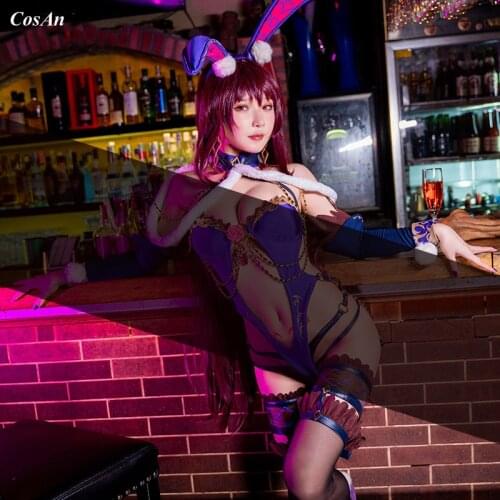 New Arrival Game Fate/Grand Order Scathach Cosplay Costume Fashion Sexy Bunny Girl Uniform Halloween Party Role Play Clothing