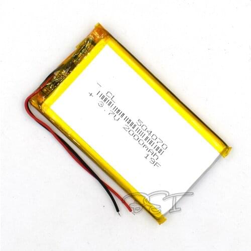 3.7V 2000mAh Rechargeable Li-Polymer 504070 Li-ion Lithium Cell Battery For MP3 MP4 Game Player Mouse PSP Lampe Speaker Toys