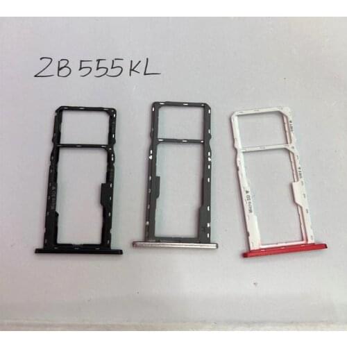 Genuine Dual Sim Card Tray Holder For Asus ZenFone MAX M1 ZB555KL Sim SD Card Slot Adapter Replacement Repair Parts