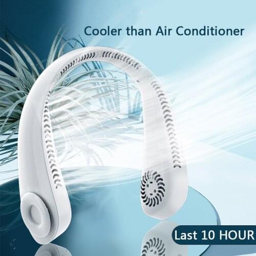 Hanging Neck Fan Portable Leafless Mute USB Charging Portable Air Conditioner Cooling Artifact 360 Global Surround Wind