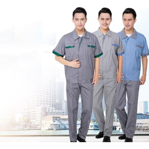 Working Clothing Summer Worker Uniforms Auto Car Repairmen Workshop Labor Work Jacket Durable Mechanical Breathable Coveralls4XL
