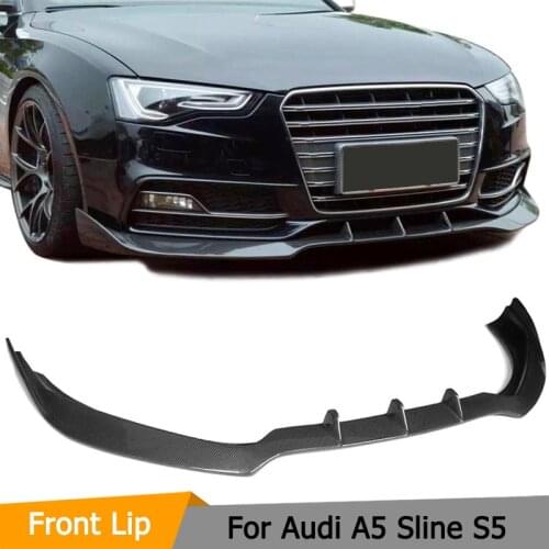 Carbon Spoiler Auto Car Front Lip Splitter Bumper Lip for Audi A5 S5 S line Sedan 4-Door 2-Door 2012-2016 Bumper Lip Splitter
