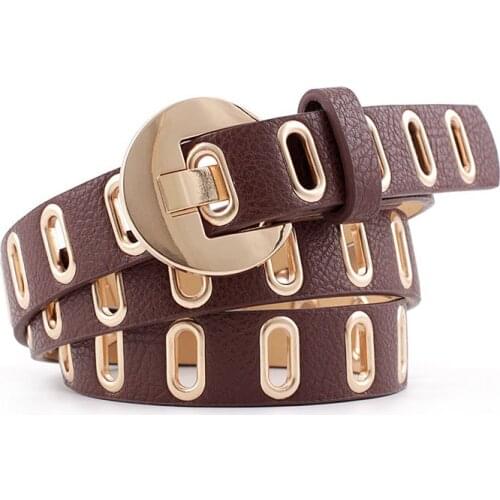 Fashion Alloy Buckle belt for women High Quality Leather waist strap female Girl Jeans waistband Ladies Dress Belts Dropshipping