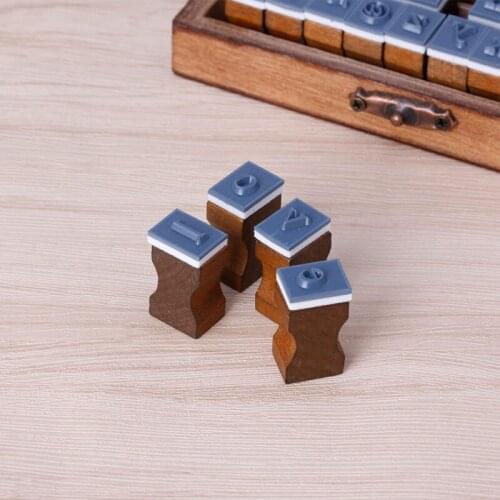 50LB 30pcs Retro Alphabet Letter Uppercase Lowercase Wooden Rubber Stamp Set Craft