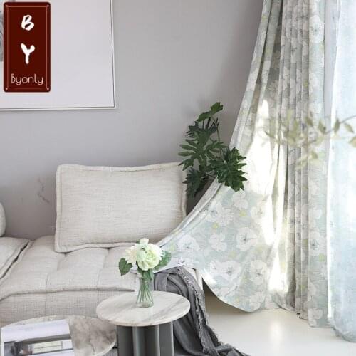 Curtains for Living Room Bedroom Balcony Curtains Polyester Cotton Window Curtains Tulle Blackout Curtains