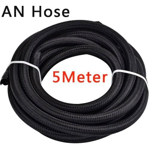 5M Universal Racing Oil Hose Line AN4 AN6 AN8 AN10 Nylon-Stainless Steel CPE Synthetic RubberFuel Pipe Oil Cooler Hose Oil Tube